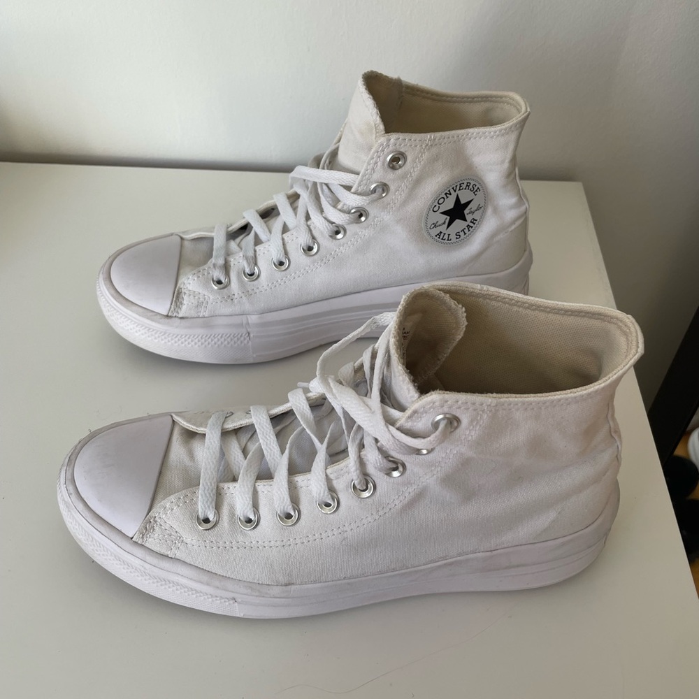 White Hightop Converse